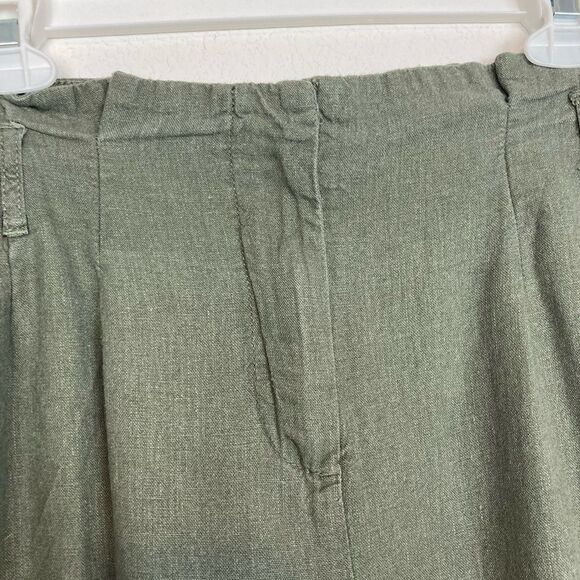 Ci Sono linen/rayon cool cropped trousers with darts not pleats fitted waist - Picture 5 of 8